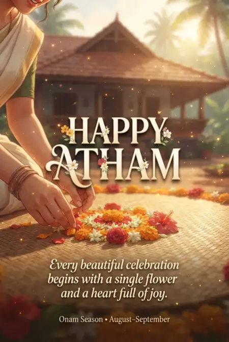 Happy Onam 2026 Atham Celebration Wishes - Free Happy Onam 2026 Download