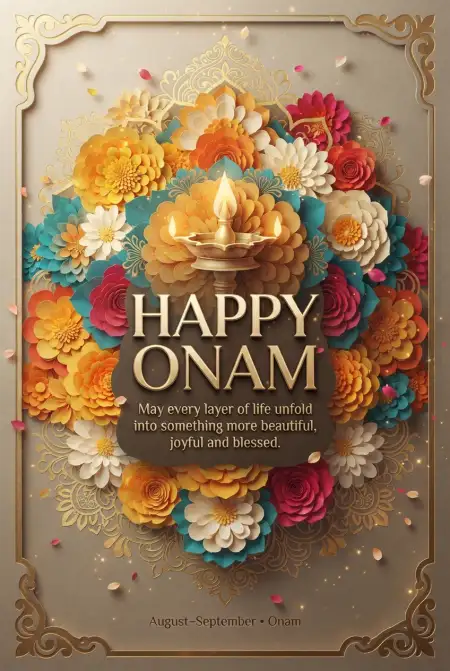 Happy Onam 2026 Beautiful Greeting Cards - Free Happy Onam 2026 Download