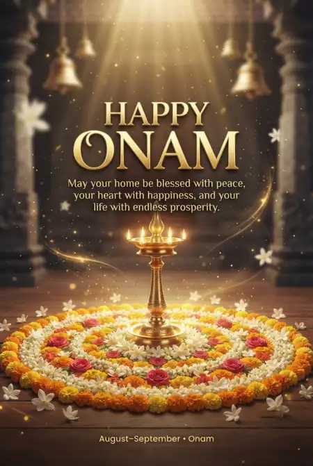Happy Onam 2026 Blessing Messages - Free Happy Onam 2026 Download