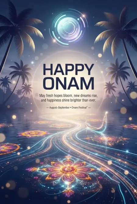 Happy Onam 2026 Digital Greeting Cards - Free Happy Onam 2026 Download