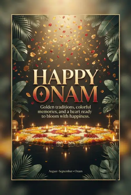 Happy Onam 2026 Instagram Post Captions - Free Happy Onam 2026 Download
