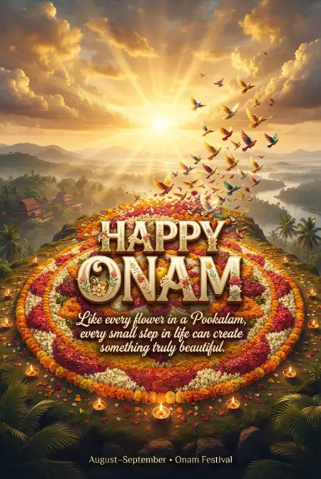 Happy Onam 2026 Motivational Wishes - Free Happy Onam 2026 Download