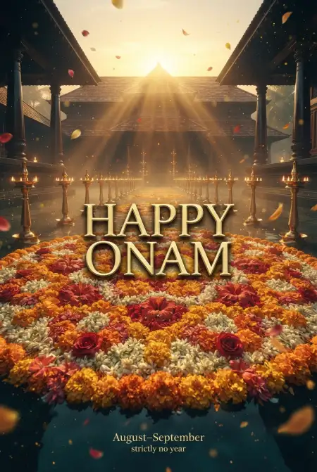 Happy Onam 2026 Positive Wishes And Blessings - Free Happy Onam 2026 Download