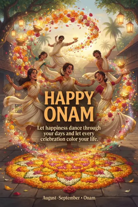 Happy Onam 2026 School Celebration Wishes - Free Happy Onam 2026 Download