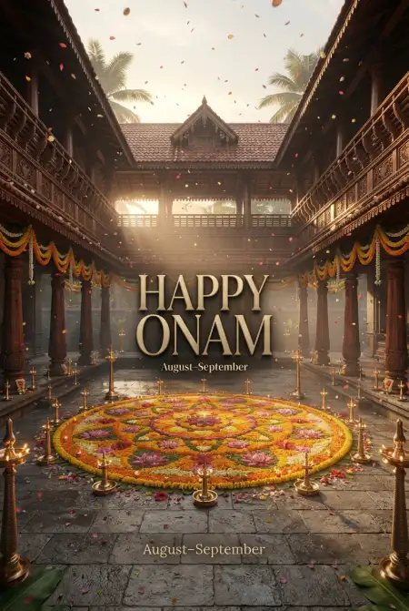 Happy Onam 2026 Traditional Wishes - Free Happy Onam 2026 Download