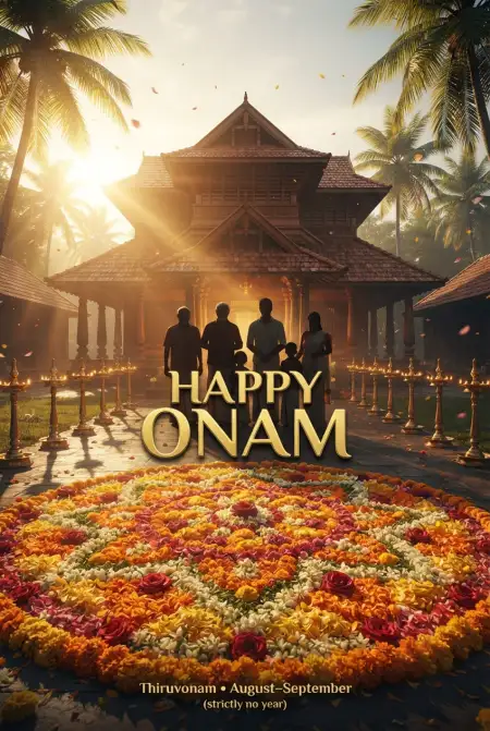 Happy Onam 2026 Viral Poster - Free Happy Onam 2026 Download