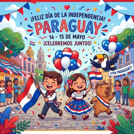 Happy Paraguay Independence Day 2026 Images - Free Paraguay Independence Day 2026 Wishes Download