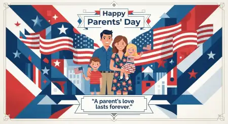 Happy Parents Day Modern Vector Illustration - Free American Parents Day 2026 Download