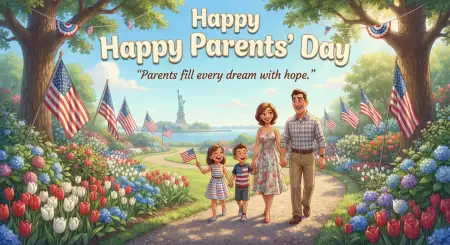 Happy Parents Day Poster Template - Free American Parents Day 2026 Download