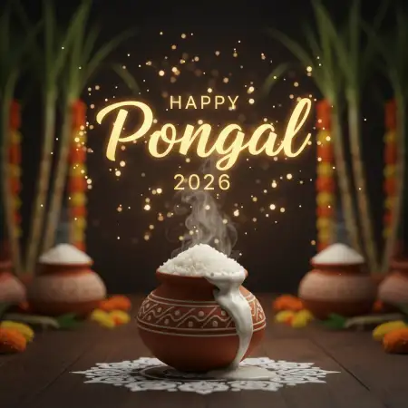 Free Happy Pongal 2026 Banner Image Background Download