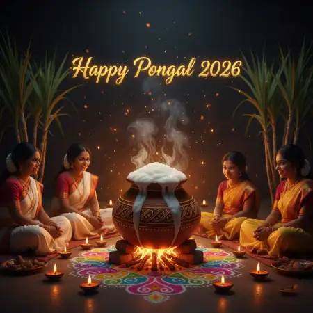 Free Happy Pongal 2026 Poster Design Background Download