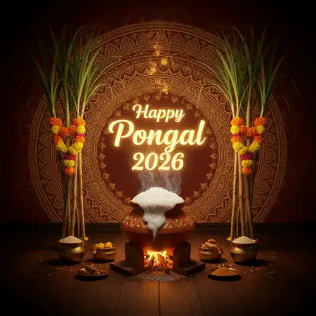 Free Happy Pongal Wishes 2026 For Family And Friends Background Download