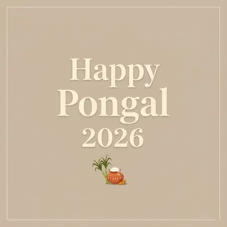 Free Happy Pongal Wishes Vector Illustration 2026 Background Download