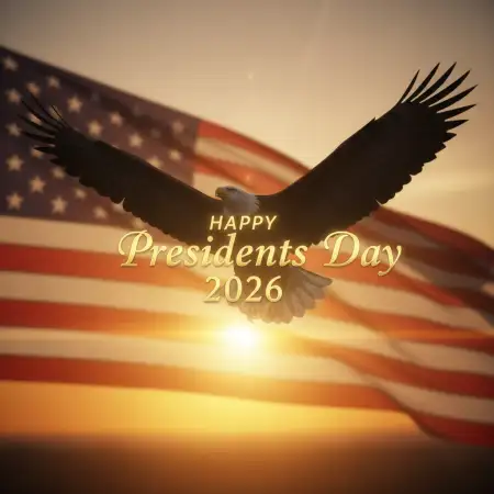 Happy Presidents Day 2026 Quote With Flag - Free Happy Presidents Day 2026 Download