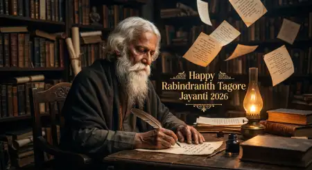 Happy Rabindranath Tagore Jayanti Creative Social Post - Free Rabindranath Tagore Jayanti Download
