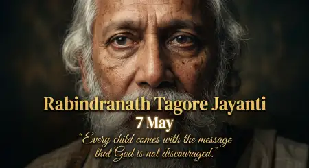 Happy Rabindranath Tagore Jayanti Famous Quote Poster - Free Rabindranath Tagore Jayanti Download