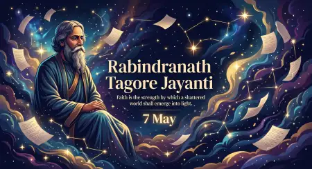 Happy Rabindranath Tagore Jayanti Festival Quotes - Free Rabindranath Tagore Jayanti Download