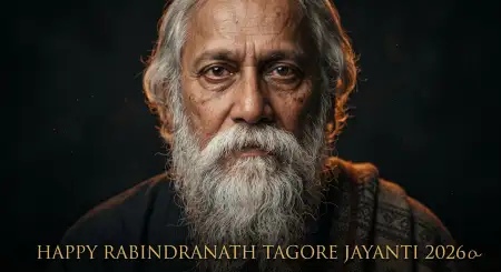 Happy Rabindranath Tagore Jayanti Portrait Wallpaper - Free Rabindranath Tagore Jayanti Download