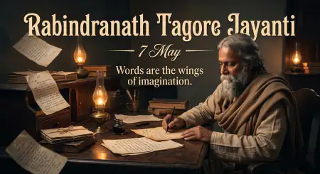 Happy Rabindranath Tagore Jayanti Quotes In English - Free Rabindranath Tagore Jayanti Download