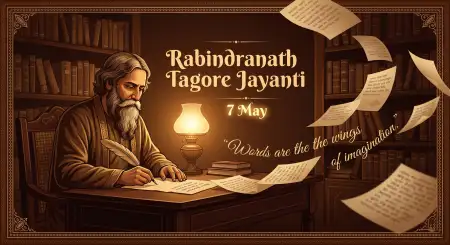 Happy Rabindranath Tagore Jayanti Tribute Poster - Free Rabindranath Tagore Jayanti Download