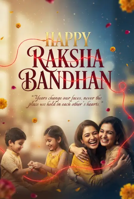 Happy Rakhi 2026 Banner Design - Free Happy Rakhi Wishes 2026 Download