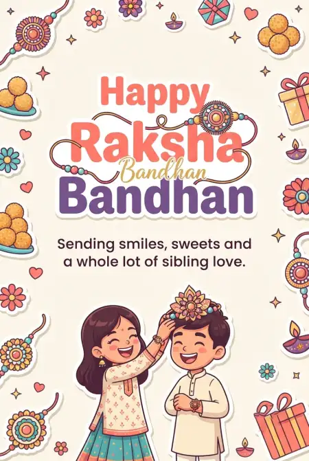 Happy Rakhi Wishes 2026 Brother Sister Whatsapp Status - Free Happy Rakhi Wishes 2026 Download
