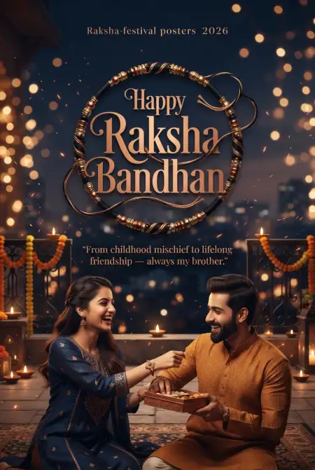 Happy Rakhi Wishes 2026 For Instagram Story - Free Happy Rakhi Wishes 2026 Download