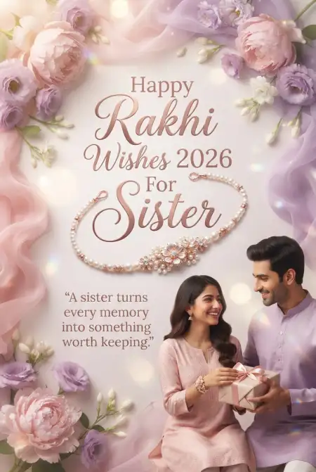 Happy Rakhi Wishes 2026 For Sister Instagram Post - Free Happy Rakhi Wishes 2026 Download