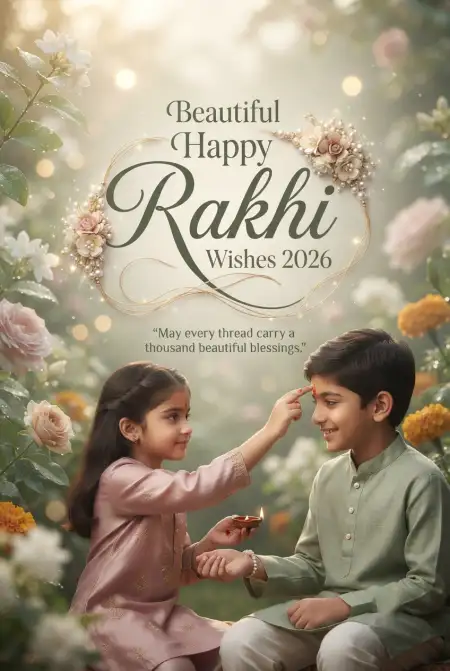 Happy Rakhi Wishes 2026 Social Media Poster - Free Happy Rakhi Wishes 2026 Download