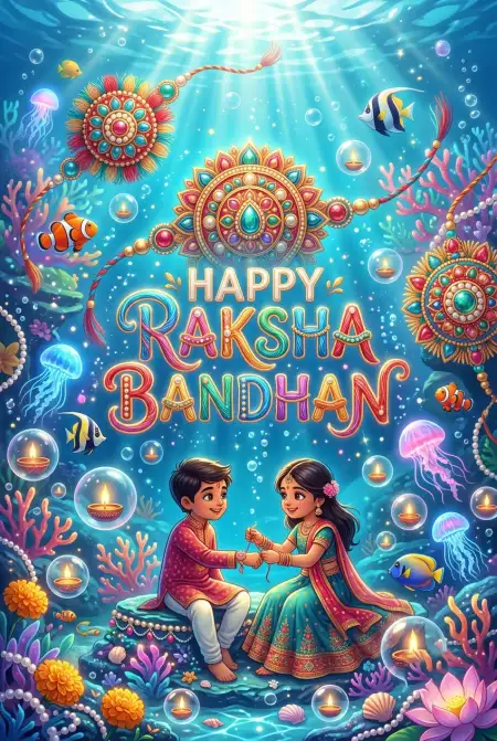 Free Happy Rakhi Wishes For Little Brother From Sister Image Download