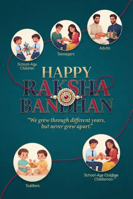 Happy Raksha Bandhan 2026 Banner Design - Free Happy Rakhi Wishes 2026 Download