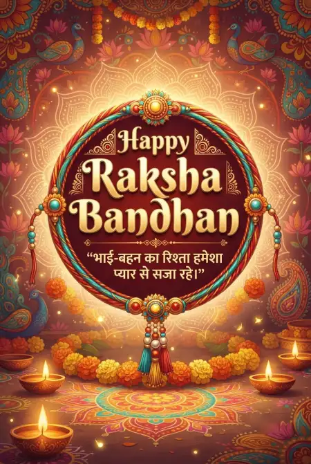 Happy Raksha Bandhan 2026 Greetings - Free Happy Raksha Bandhan Wishes 2026 Download