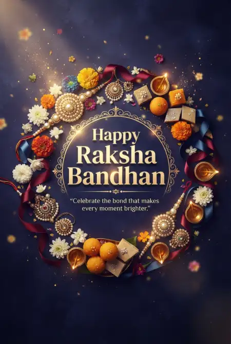 Happy Raksha Bandhan 2026 Wishes For Instagram Post - Free Happy Raksha Bandhan Wishes 2026 Download