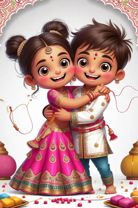 Happy Raksha Bandhan Background With Brother And Sister - Free Happy Raksha Bandhan Download