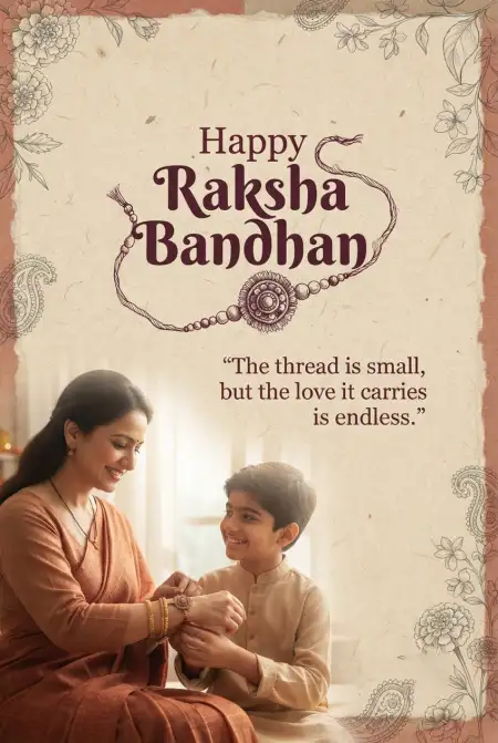 Happy Raksha Bandhan Greetings With Inspiring Words - Free Happy Raksha Bandhan Greetings Download