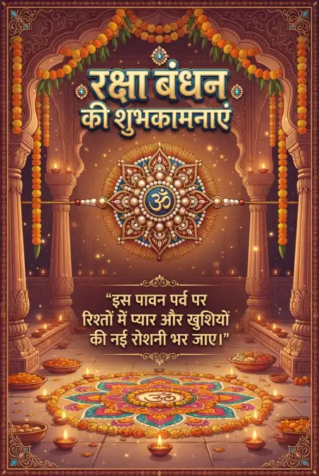 Happy Raksha Bandhan Hindi Message For Bhaiya - Free Raksha Bandhan Ki Shubhkamnaye In Hindi Download
