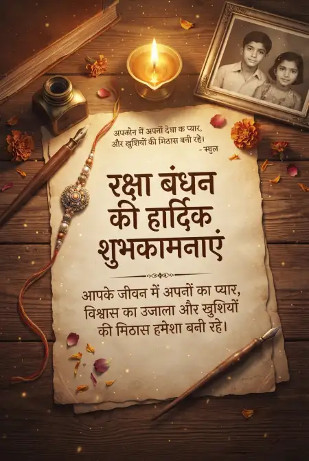 Happy Raksha Bandhan Hindi Message For Didi - Free Raksha Bandhan Ki Shubhkamnaye In Hindi Download