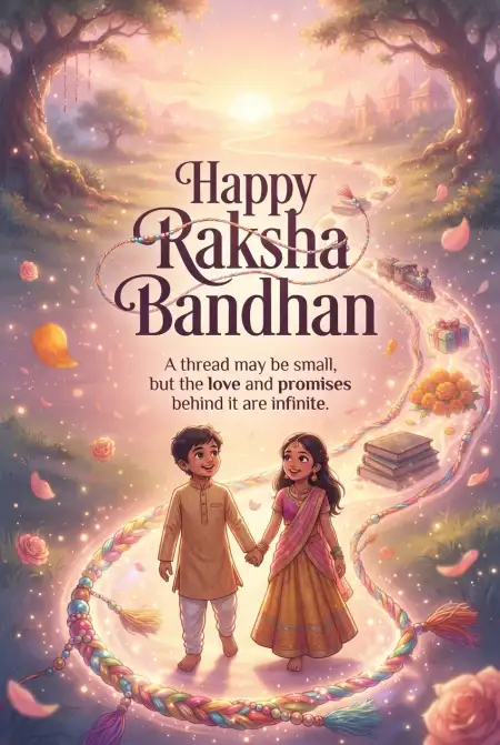 Free Happy Raksha Bandhan Messages Full Of Love For Kids Image Download