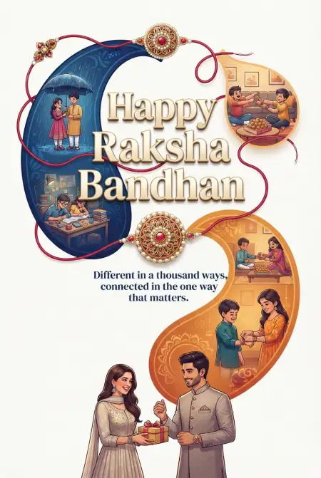 Happy Raksha Bandhan Wishes 2026 Greeting Card - Free Happy Rakhi Wishes 2026 Download