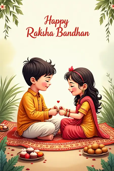 Happy Raksha Bandhan Wishes For Baby Girl - Free Happy Raksha Bandhan Wishes For Children Download
