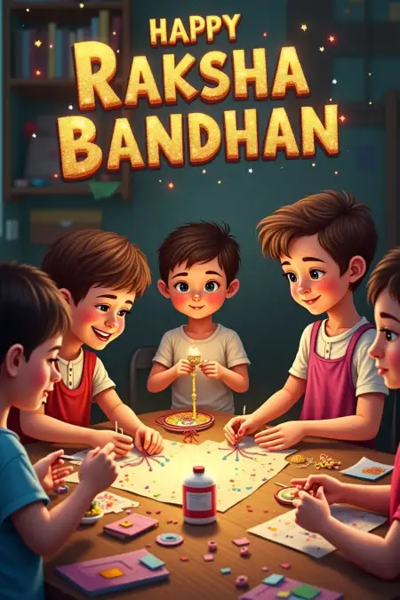 Happy Raksha Bandhan Wishes For Little Brother - Free Happy Raksha Bandhan Wishes For Children Download
