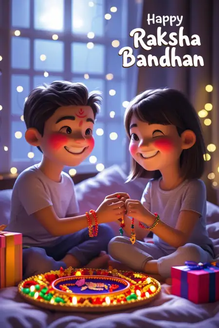 Happy Raksha Bandhan Wishes For Newborn Sister - Free Happy Raksha Bandhan Wishes For Children Download