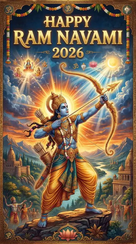Free Happy Ram Navami 2026 Lord Rama Festival Poster Image Download