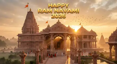 Free Happy Ram Navami 2026 Photo With Ayodhya Temple Hd Background Image Download
