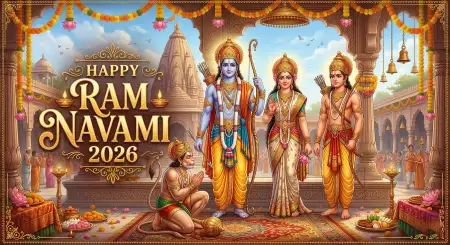 Free Happy Ram Navami 2026 Ram Navami Greeting Wallpaper Image Download