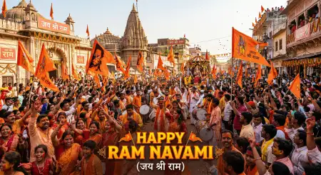 Free Happy Ram Navami Images With Saffron Theme Image Download