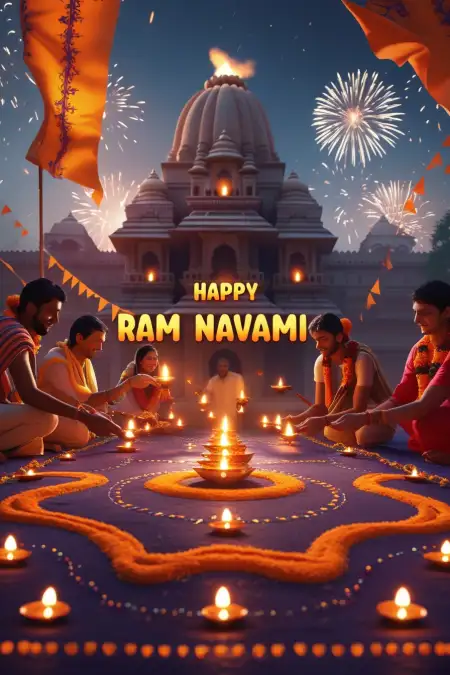 Free Happy Ram Navami Puja Images With Mantras Background Download