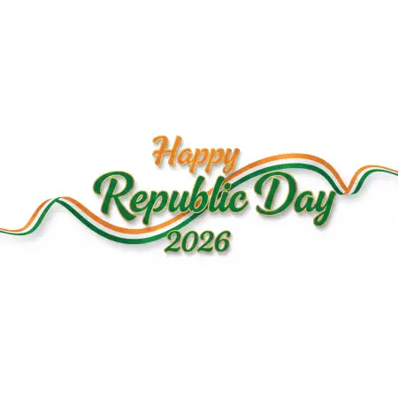 Happy Republic Day 2026 Calligraphy Text Image - Free Happy Republic Day Download