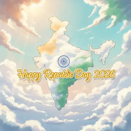 Happy Republic Day 2026 Map Of India Poster - Free Happy Republic Day Download