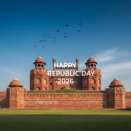 Happy Republic Day 2026 Red Fort Theme - Free Happy Republic Day Download